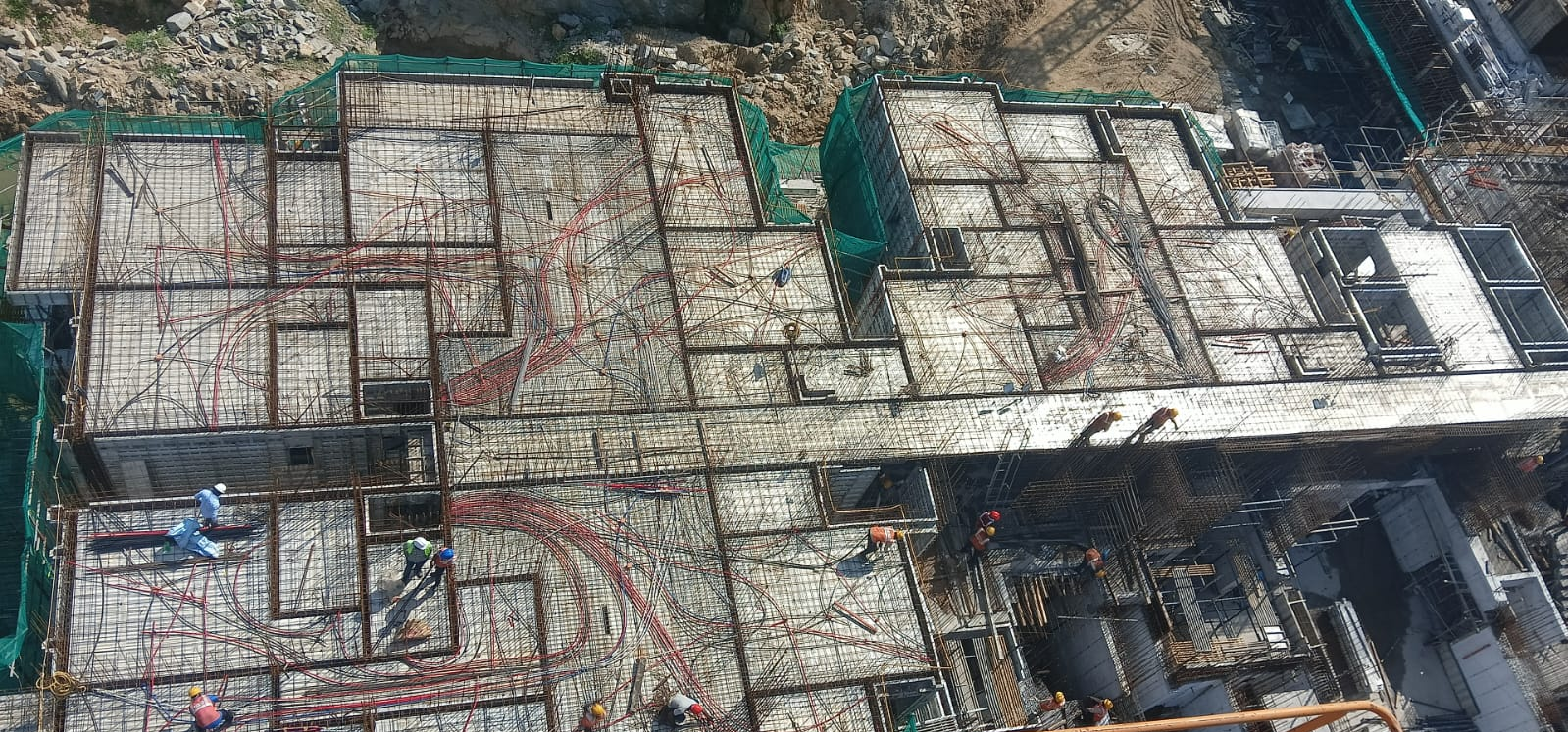 First Floor Slab Completed 2nd Floor Shuttering & Reinforcement work in