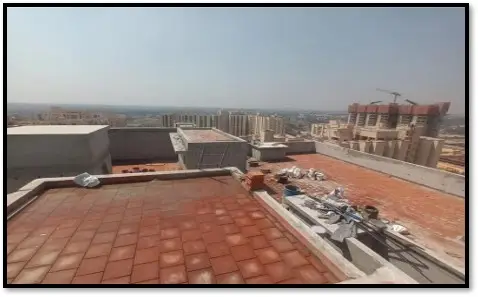 Terrace waterproofing Completed and Terrace Tiling WIP