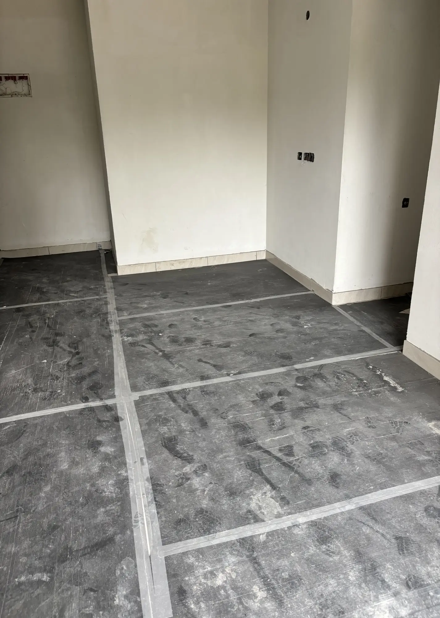 L block Ground floor tiles completion