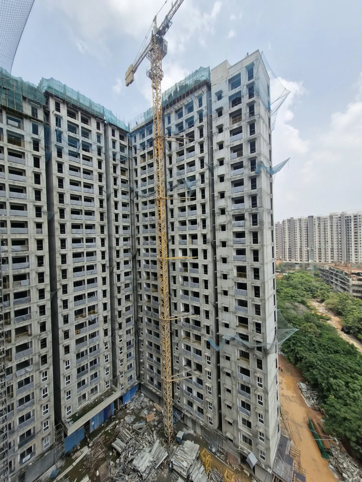 Wing A –    Above terrace works in progress