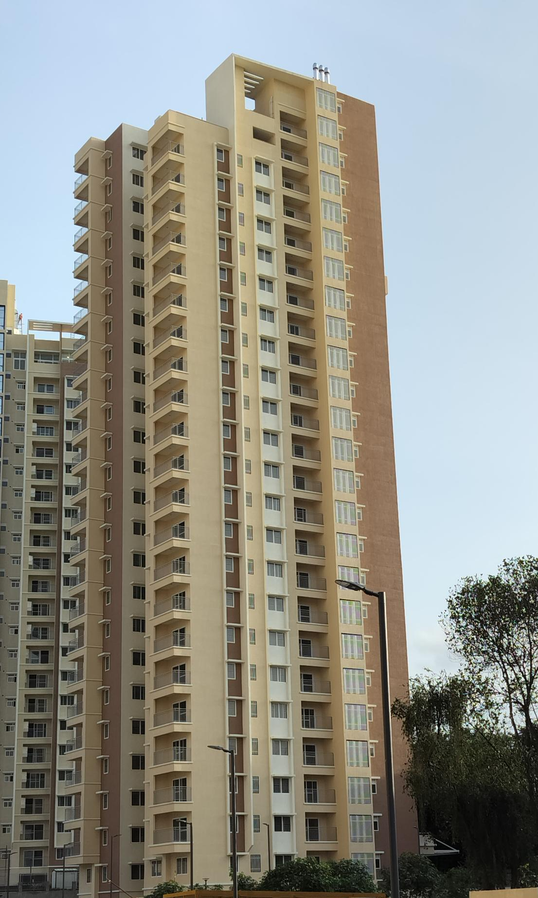 Tower A &B All Internal ,External, services and softscape works are completed.