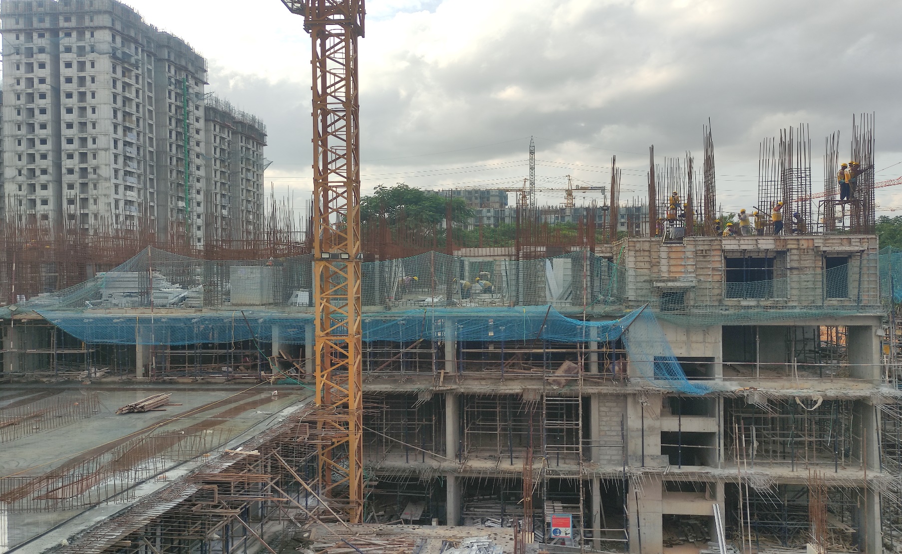 Wing A – Second floor slab shuttering in progress