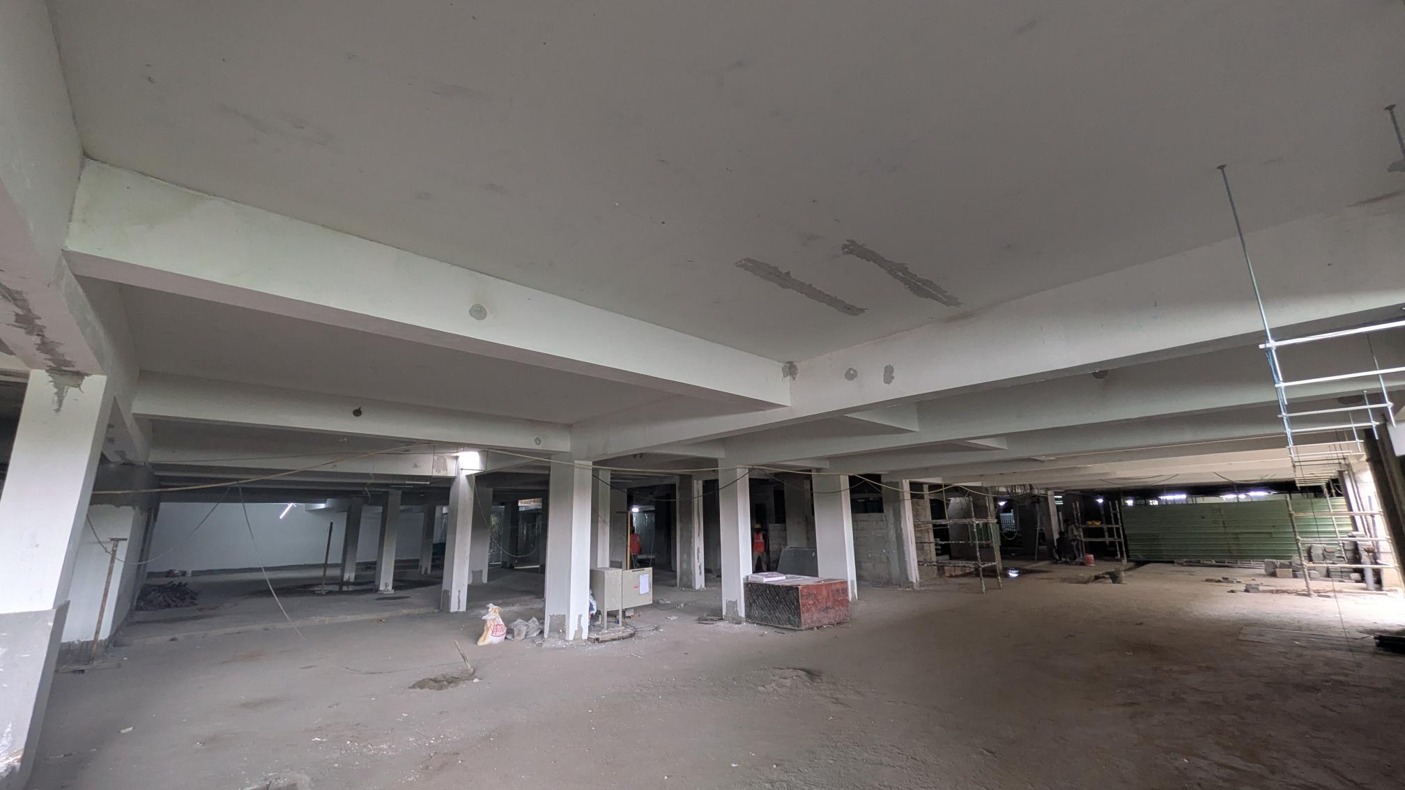 A & B Block – Basement Ceiling Painting Works
