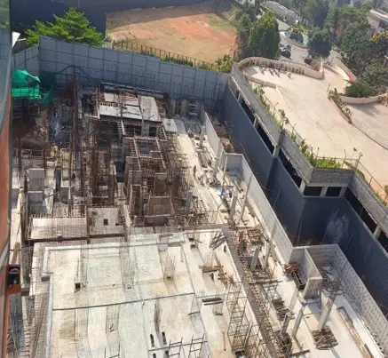 Tower A - Upper basement Slab in progress
