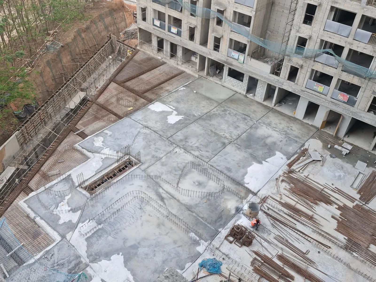 Non tower Area Ground floor slab shuttering WIP