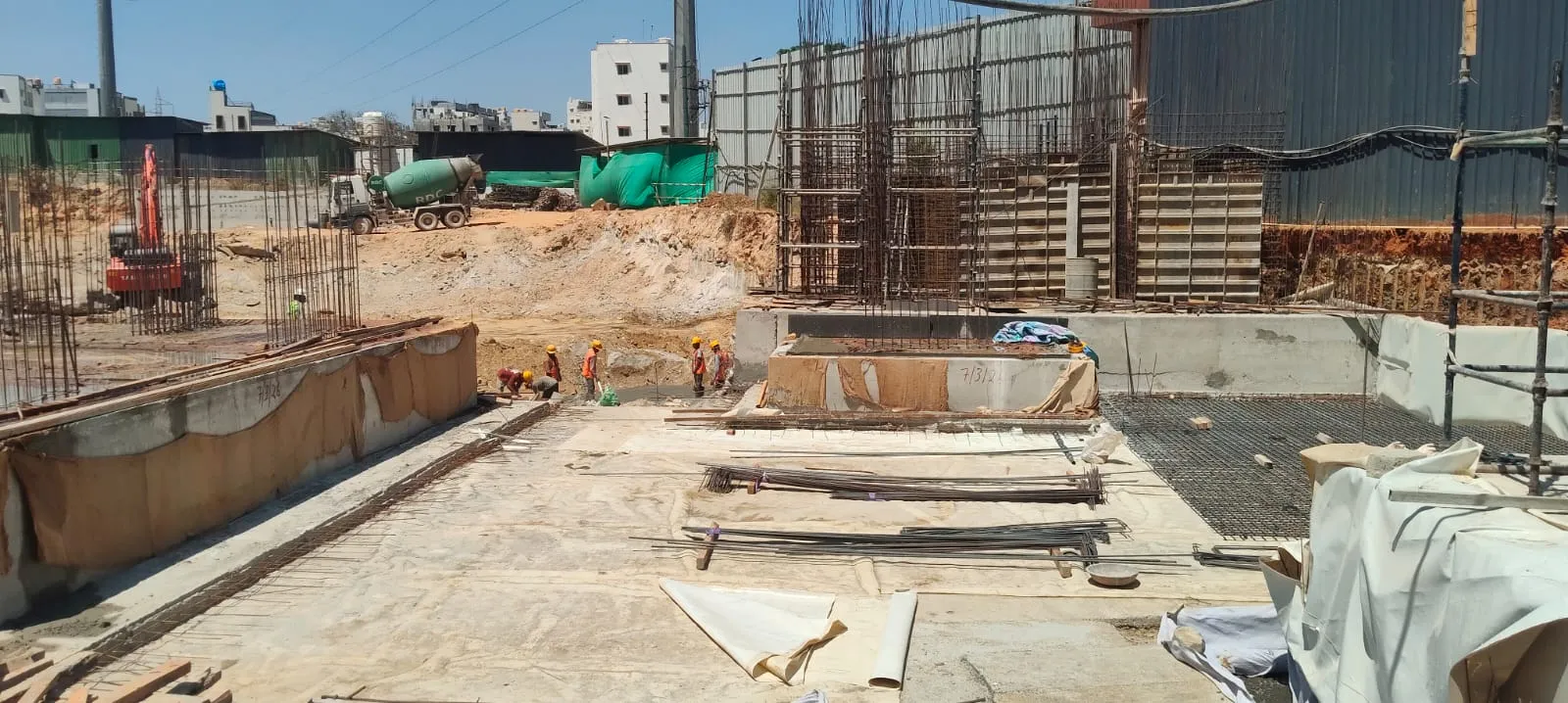 Tower B - Foundation level work in progress