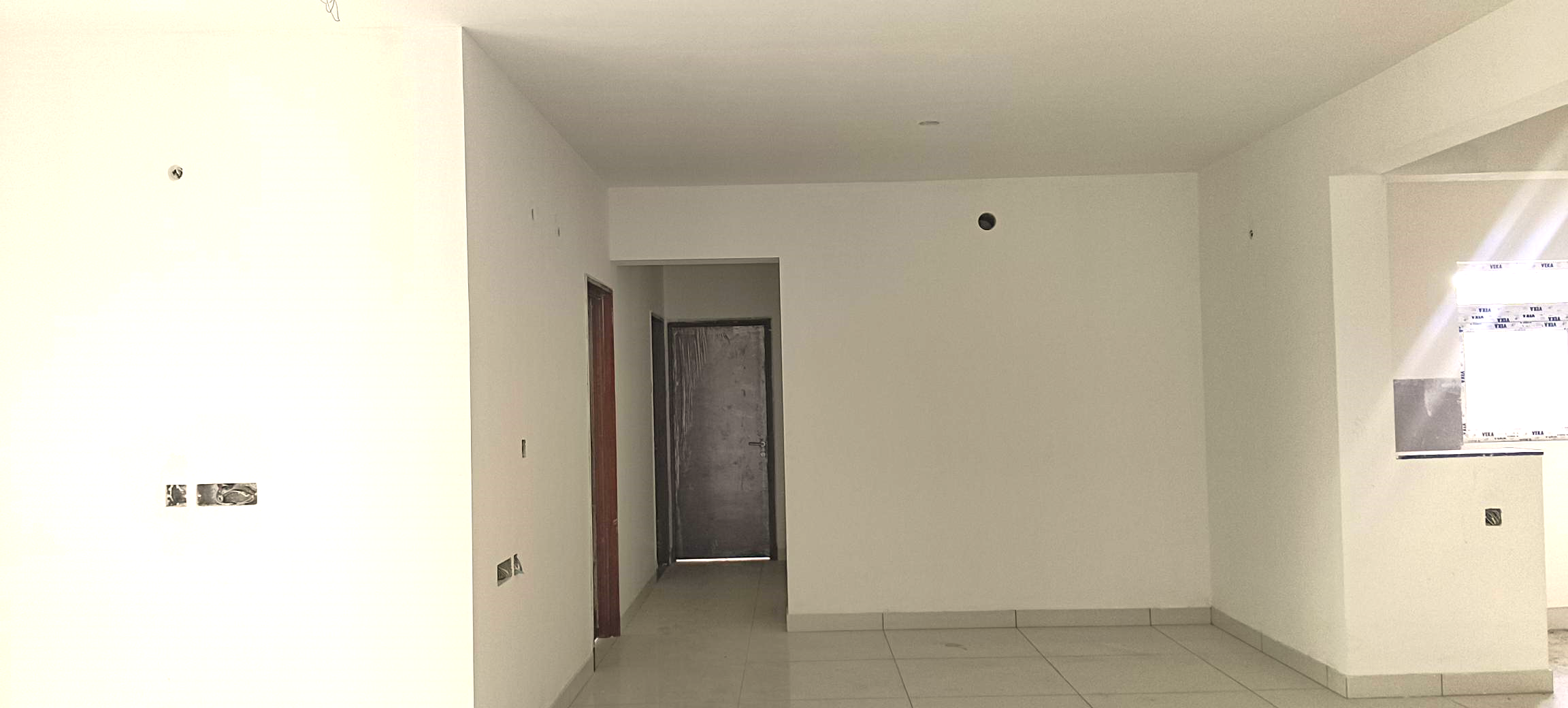 Painting WIP UPVC doors and windows fixing completed Wooden doors installation completed