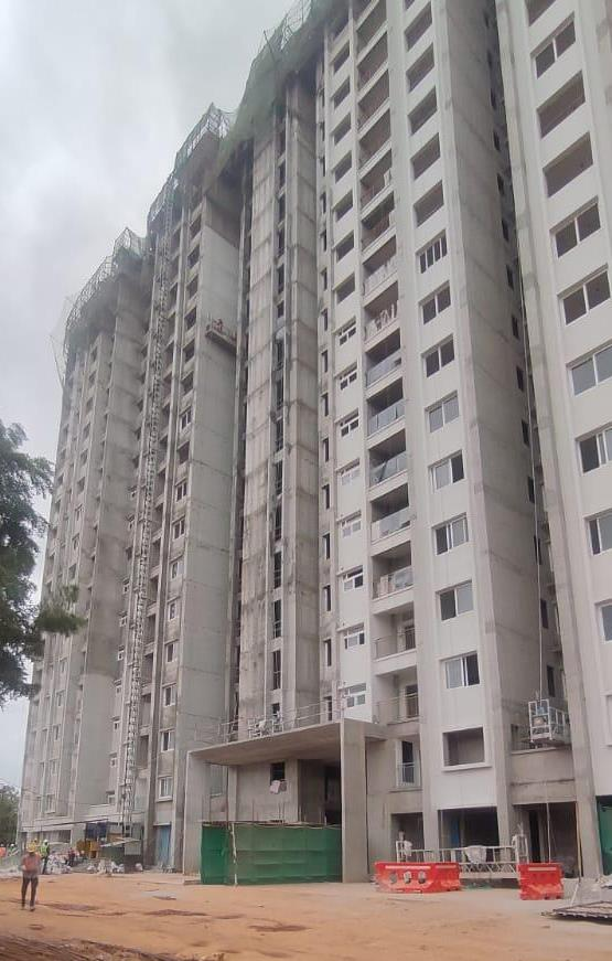 UPVC windows installation completed up to 9 th Floor and 10 th to 12 th Floor installation is in progress. • Tower F:. UPVC windows installation commenced and is currently in progress Ground Floor to 6th Floor