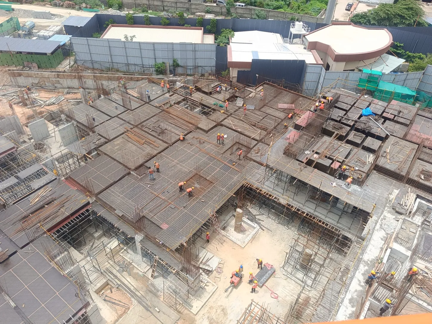 Tower B Upper basement Slab in progress