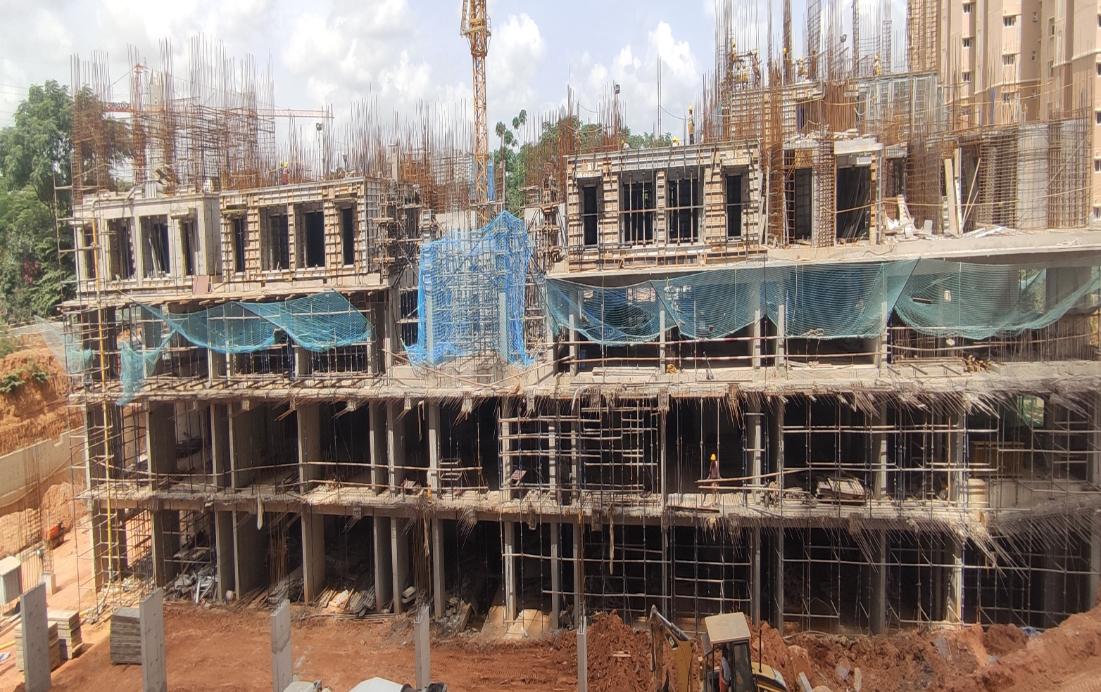 Wing B –Second floor slab aluminium shuttering WIP