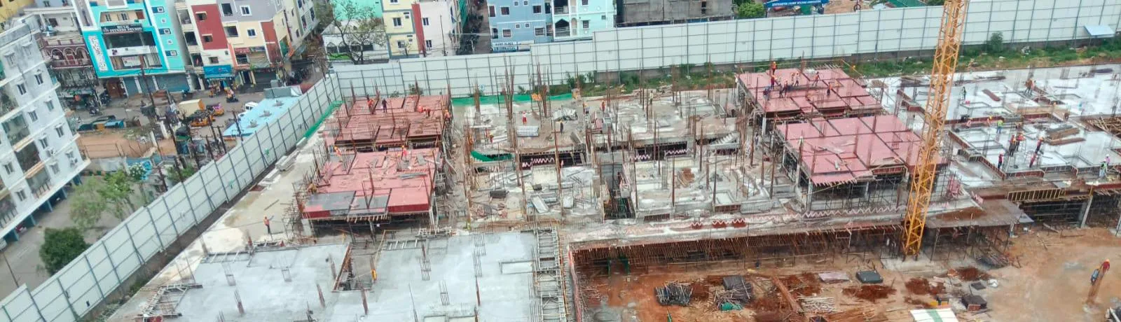 Tower C Ground floor slab casting completed First floor slab shuttering work in progress