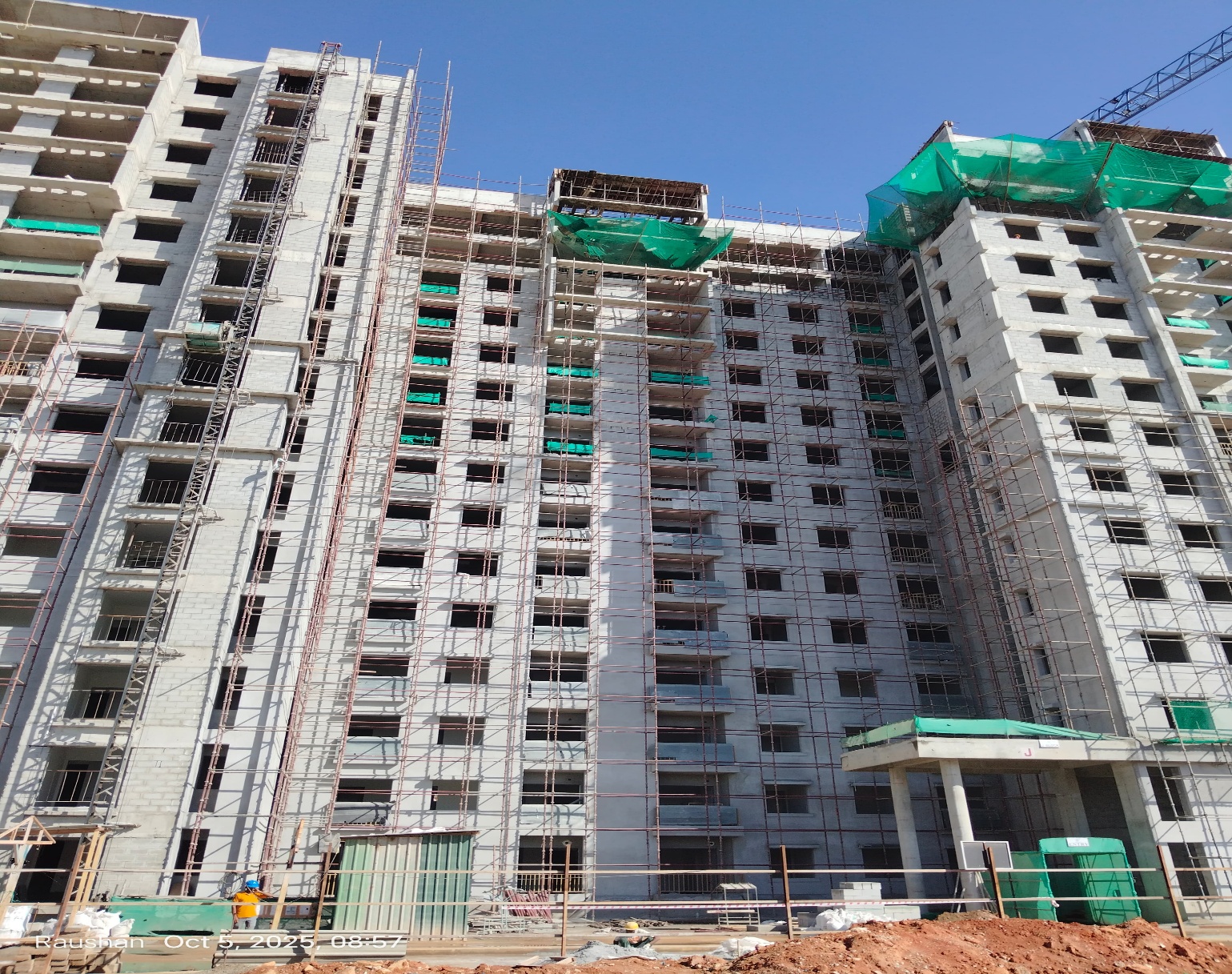 K Tower 13th FLOOR Blockwork in progress