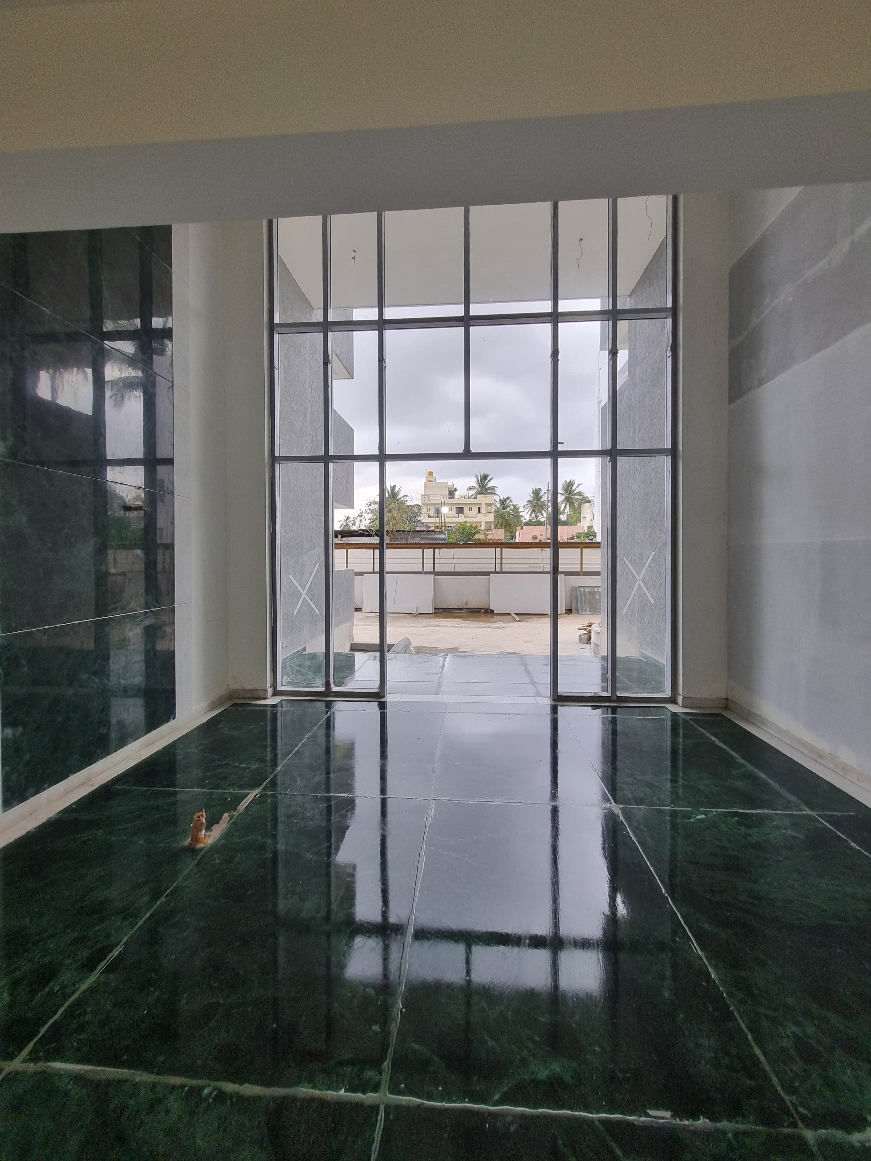 Tower B – Entrance lobby finishes works in progress