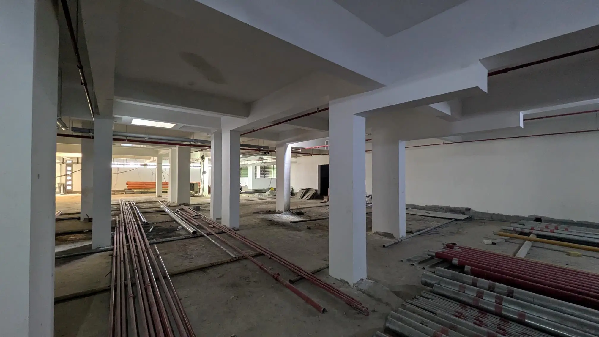 A & B Block – Basement Ceiling Service Works