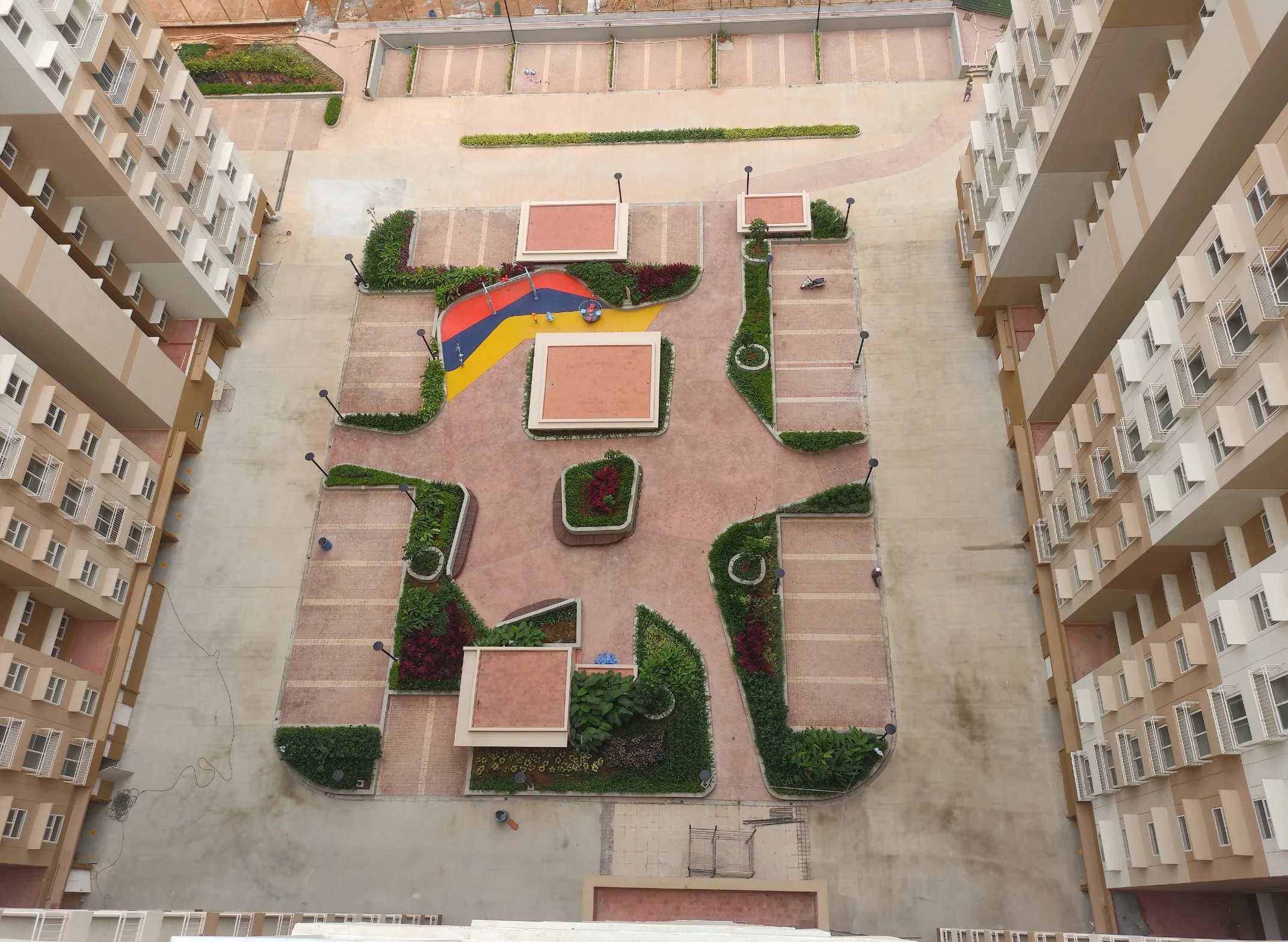 Podium Central Courtyard Area Hardscape and Softscape work completed