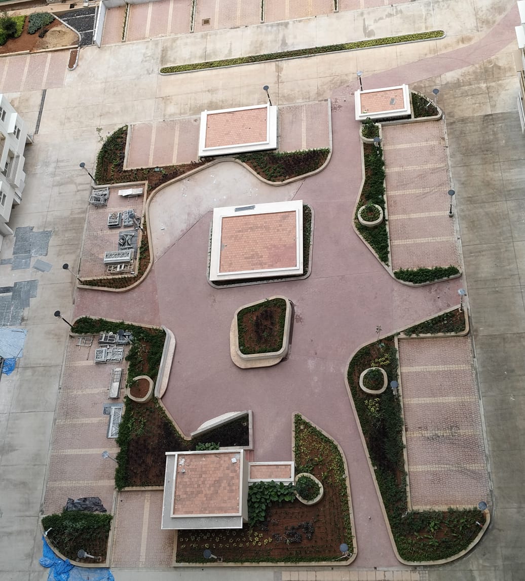 Podium Central Courtyard Area Hardscape and Softscape WIP
