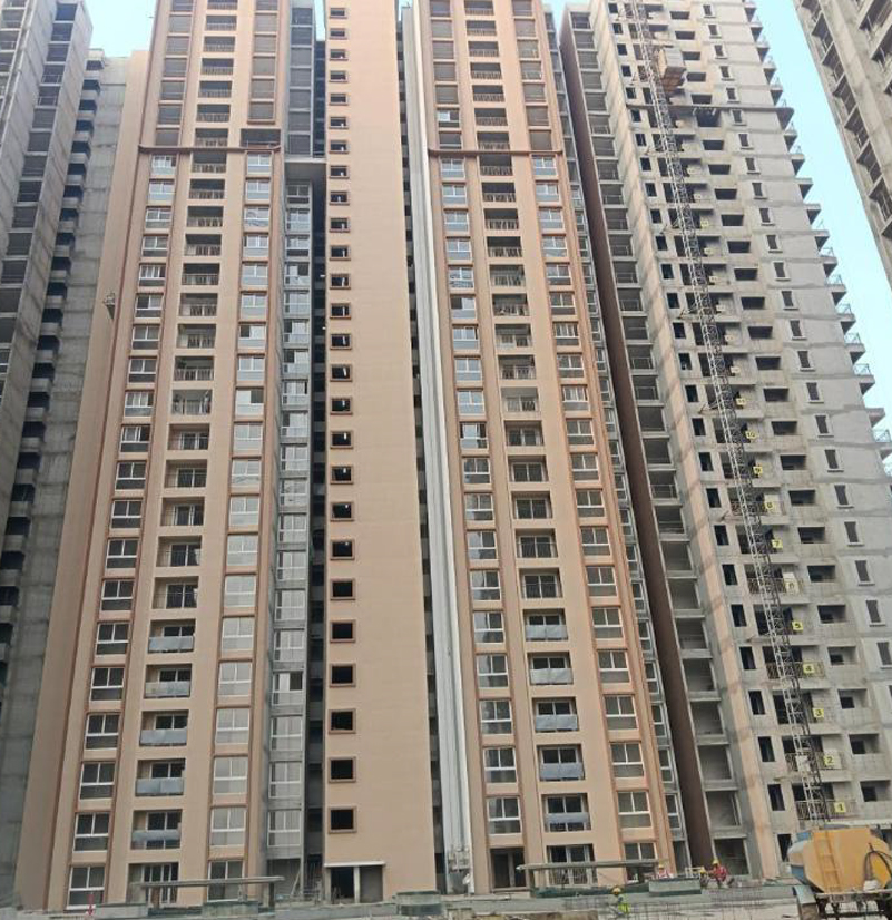 • Above terrace floor concreting works completed. • External painting works in progress