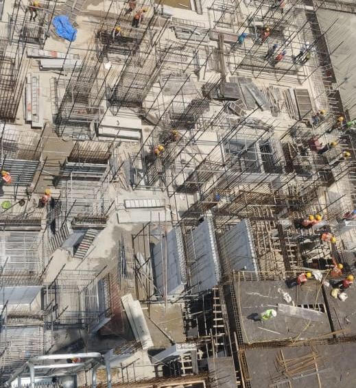 UB Slab casted, Walls from UB to GF are being casted GF Shuttering & Reinforcement work in progress or part of the slab