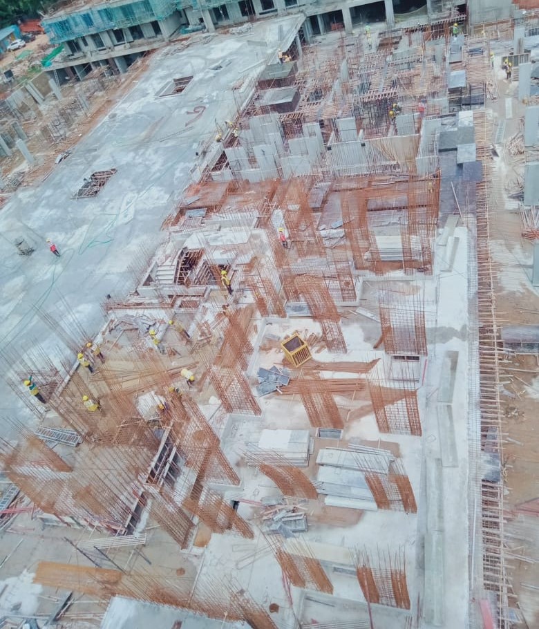 Tower B Ground floor shuttering is in progress