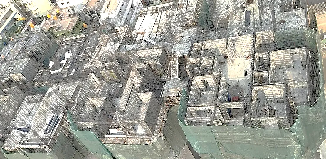 TOWER – L: Sixth floor slab Completed, Seventh floor work in progress