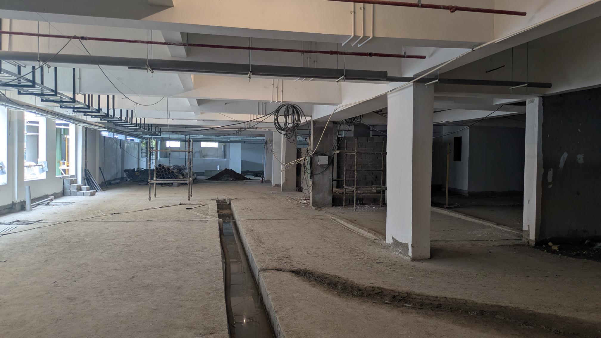 A & B Block – Basement Ceiling Service Works