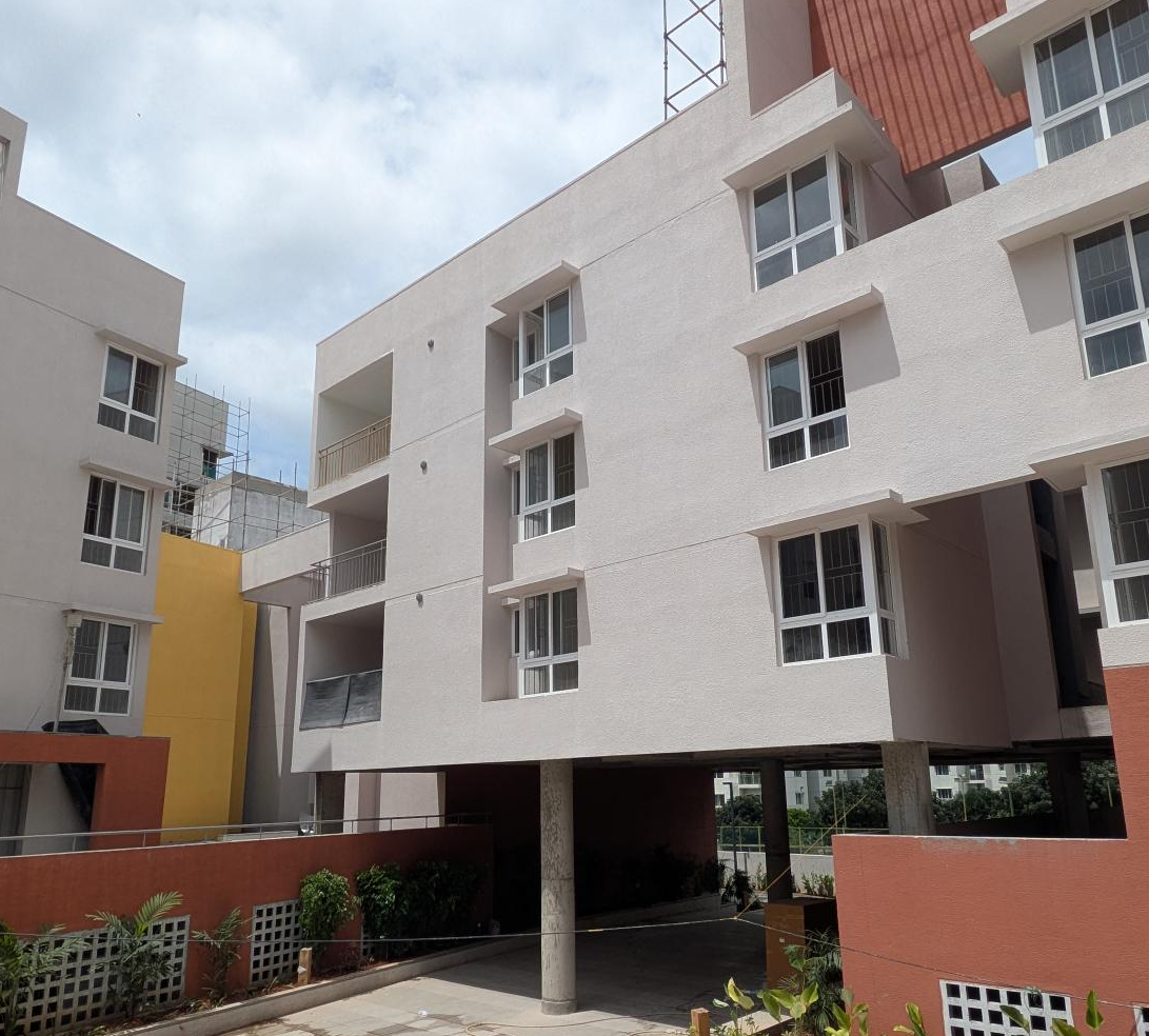 D Block External paint completed. QA certification is underway. Terrace clay tile finishing work completed. Basement VDF completed. Lift installed. Common area (Lift lobby and staircase) finishing work in progress.