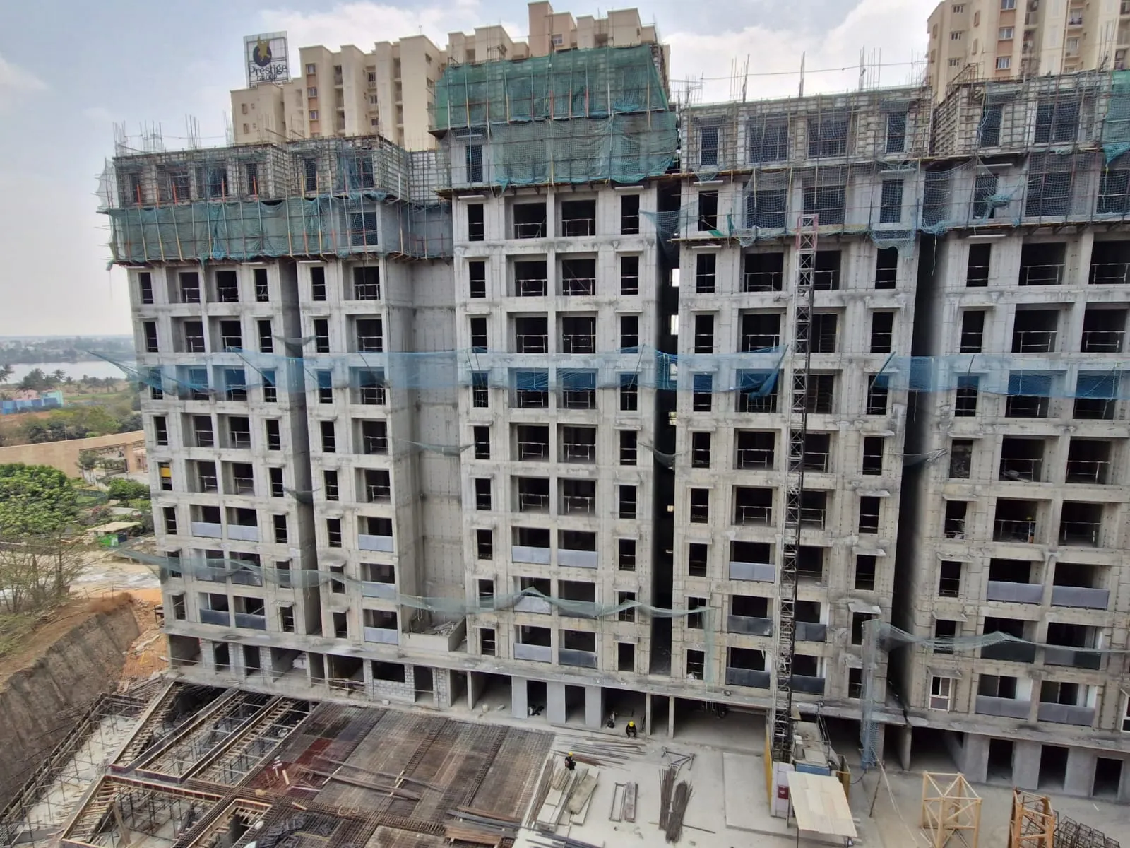 Wing C -11th & 12th floor slab shuttering WIP