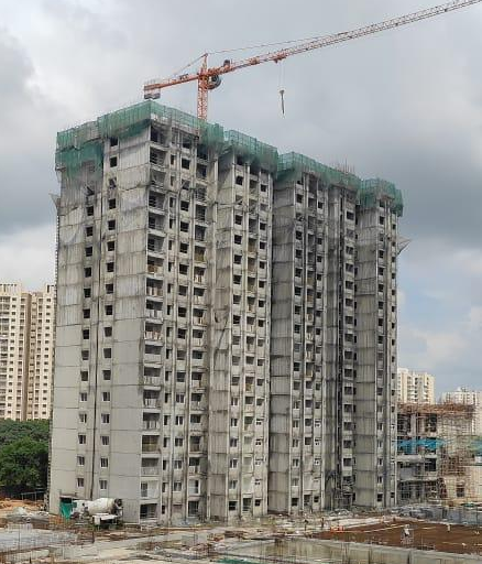 Parapet and Above Terrace work are in progress
