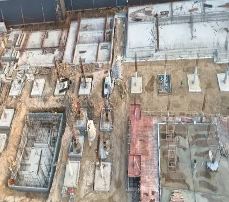 Brigade Lakecrest - Podium - Upper basement | Column and Slab work  in progress