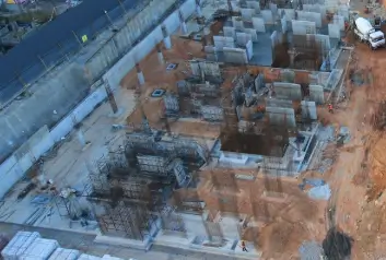 Tower – A: Raft/ Footing work in progress