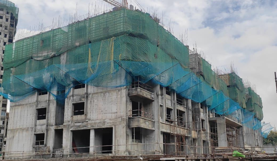 Fifth Floor Pour partial slab completed. Reinforcement and shuttering work in progress for the remaining area. Sixth Floor Pour-Reinforcement and shuttering work in progress for part of the slab