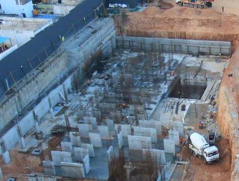 Tower – B: Raft/ Footing work in progress