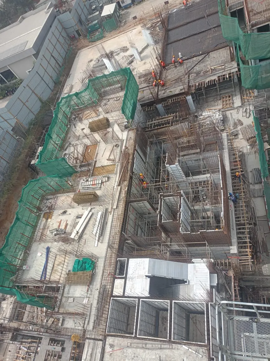 Tower B - 3rd Floor Part of the slab Completed 3rd Floor shuttering & Reinforcement work in progress for part of the slab