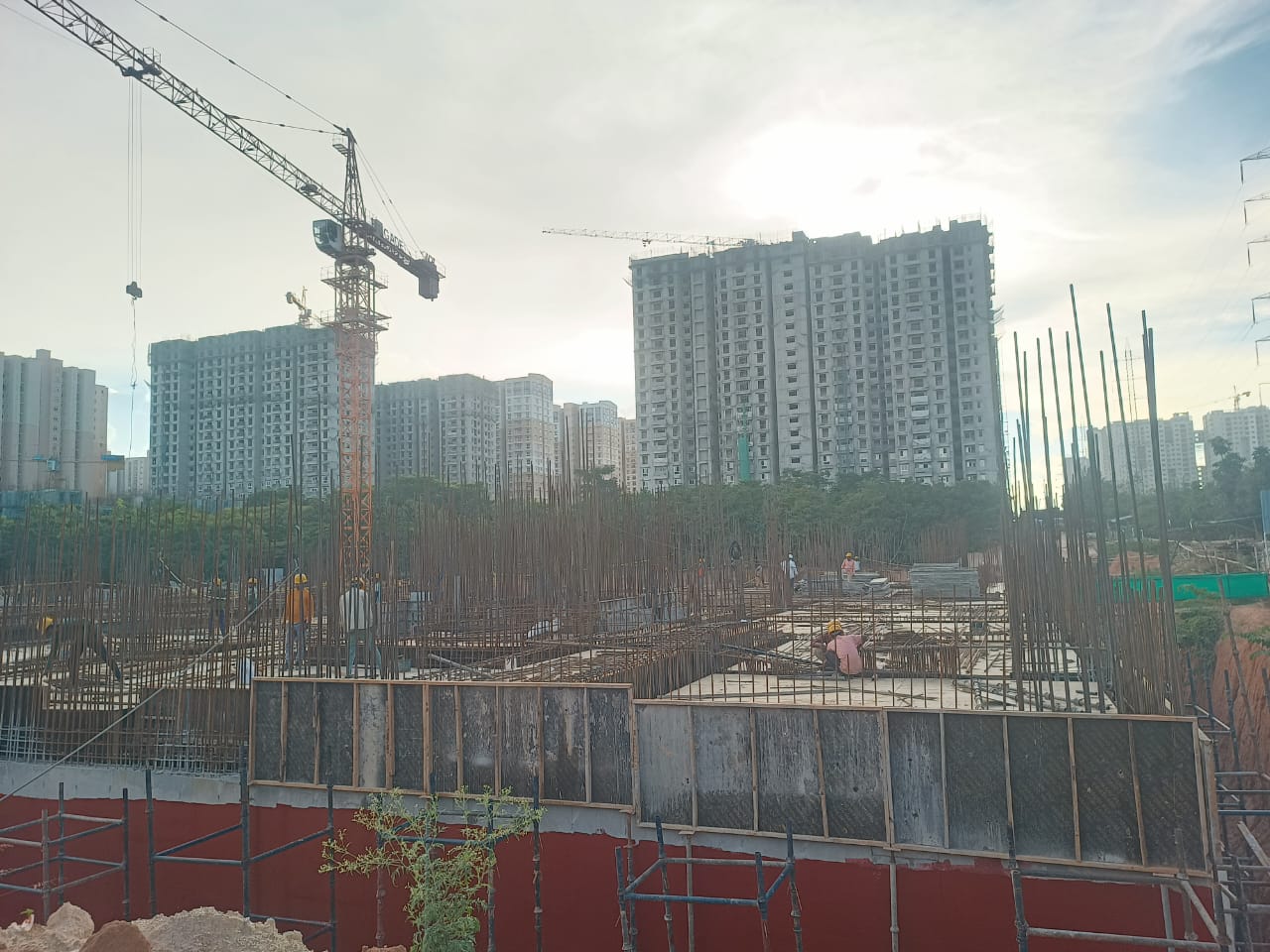 WING A  - Ground floor Slab shuttering in progress