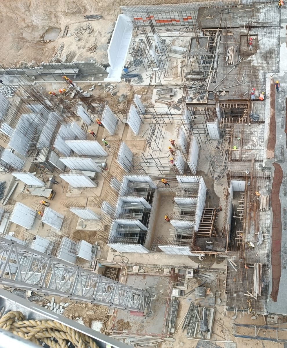 Upper Basement part slab is Casted, Part slab shuttering & Reinforcement is in progress