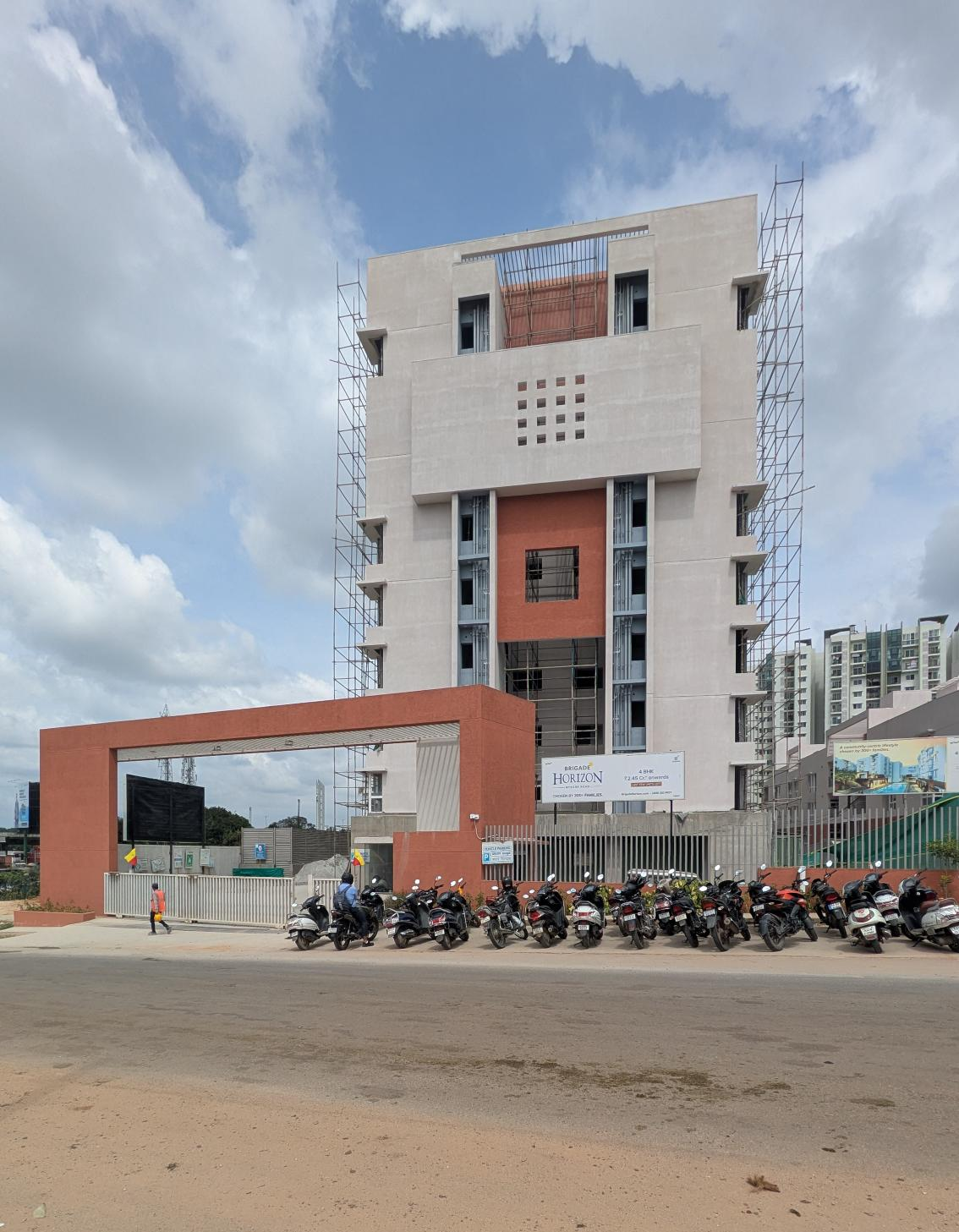 A Block –South Elevation – Texture Painting Work