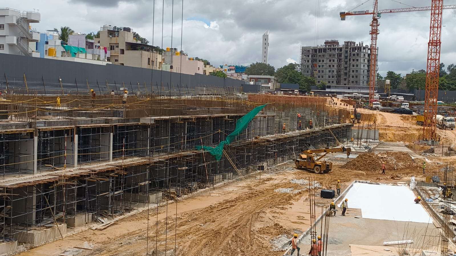 TOWER – L: Ground slab work in progress