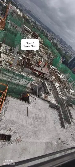 TOWER – F: Terrace floor slab completed.