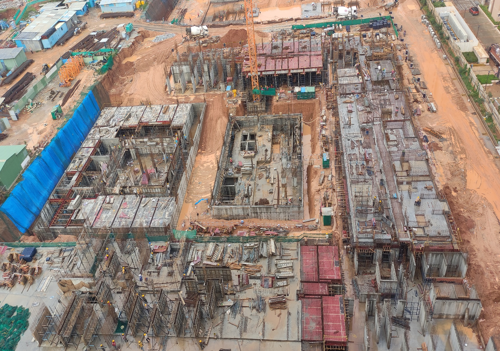 Overall View – GF slab ,UG sump, and STP WIP