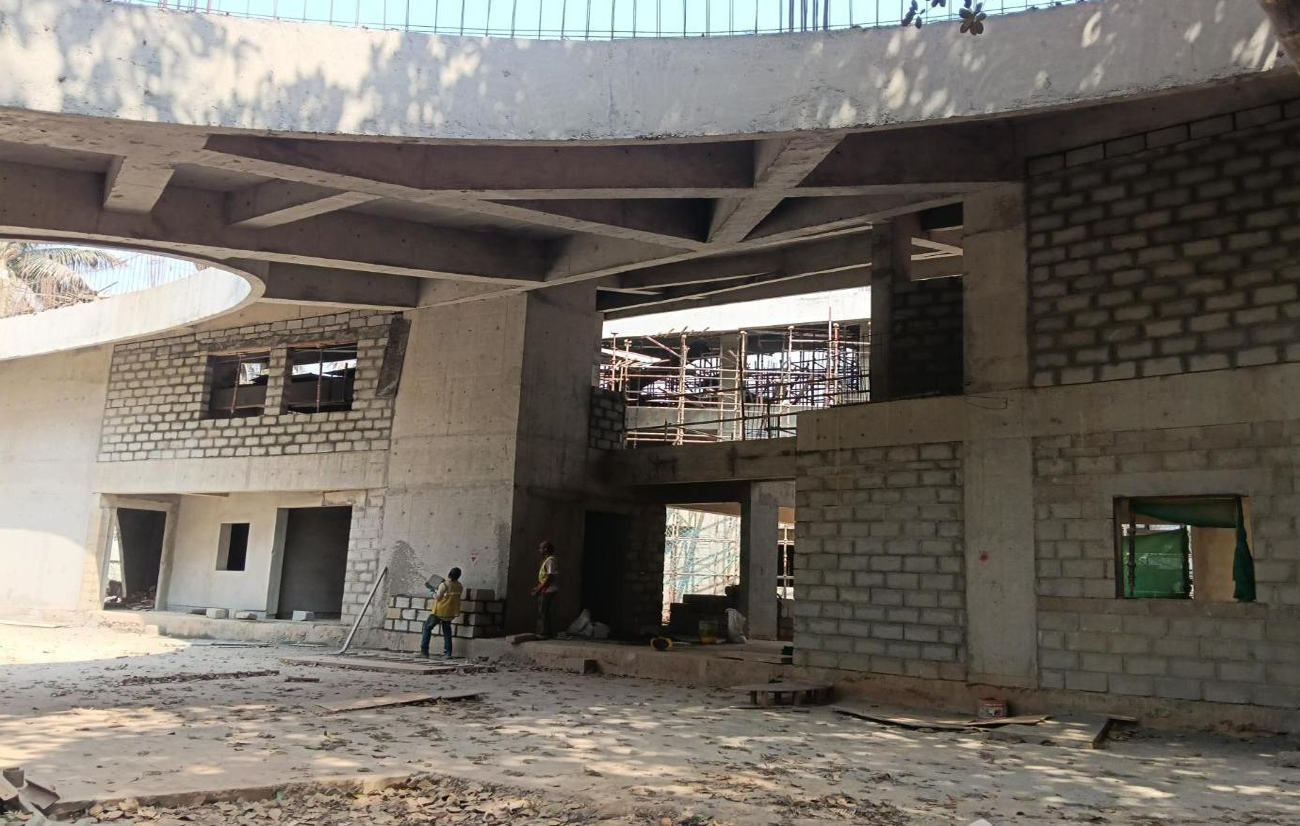 Club House Roof shuttering works in progress ( south side)