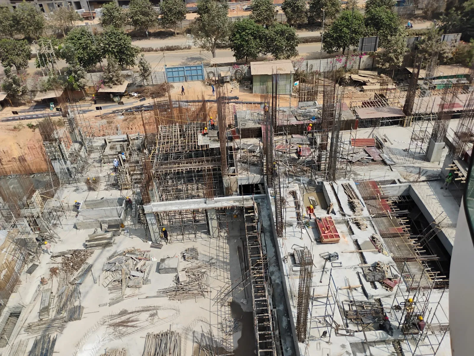 B block wing A- First floor walk slab shuttering work in progress