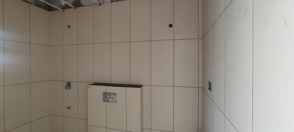 Wall tiling work in progress