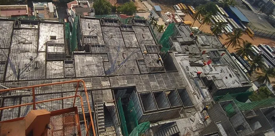 Tower – G: Ninth floor Slab works in progress