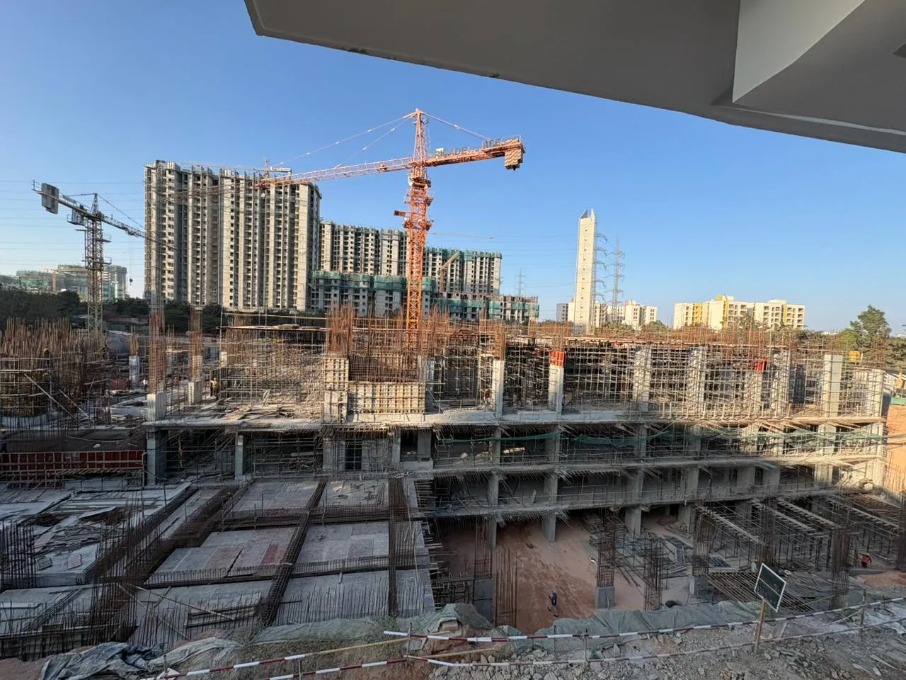 WING C  – first floor slab shuttering in progress