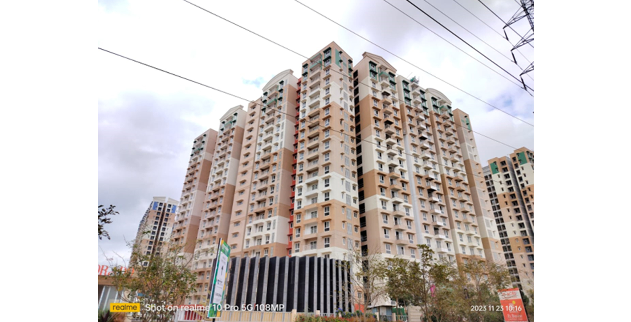 External painting works in progress towards North & East elevation