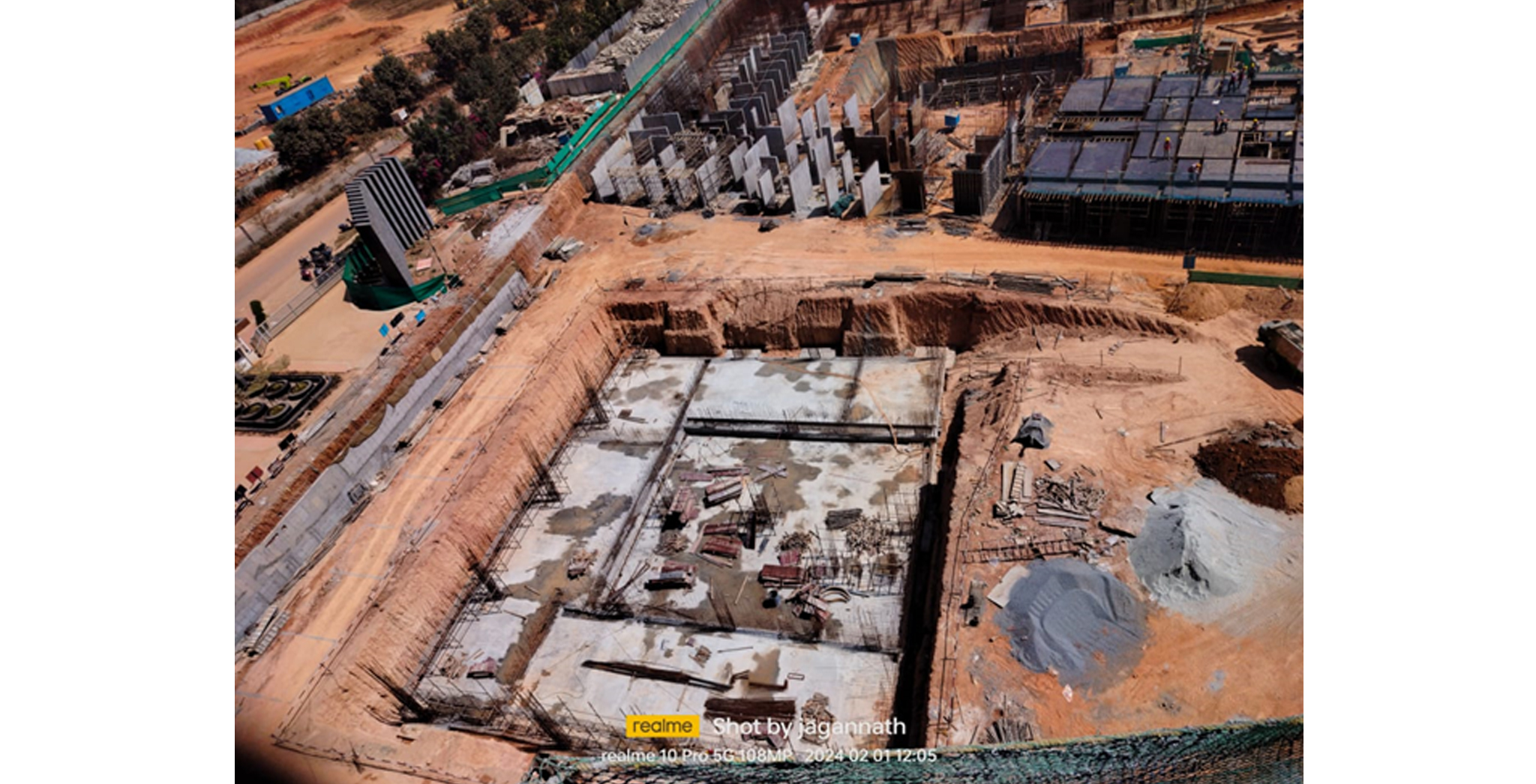 UG sump between tower A & L work in progress
