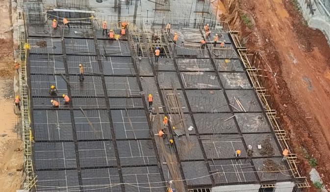 TOWER – F: Upper basement slab work in progress
