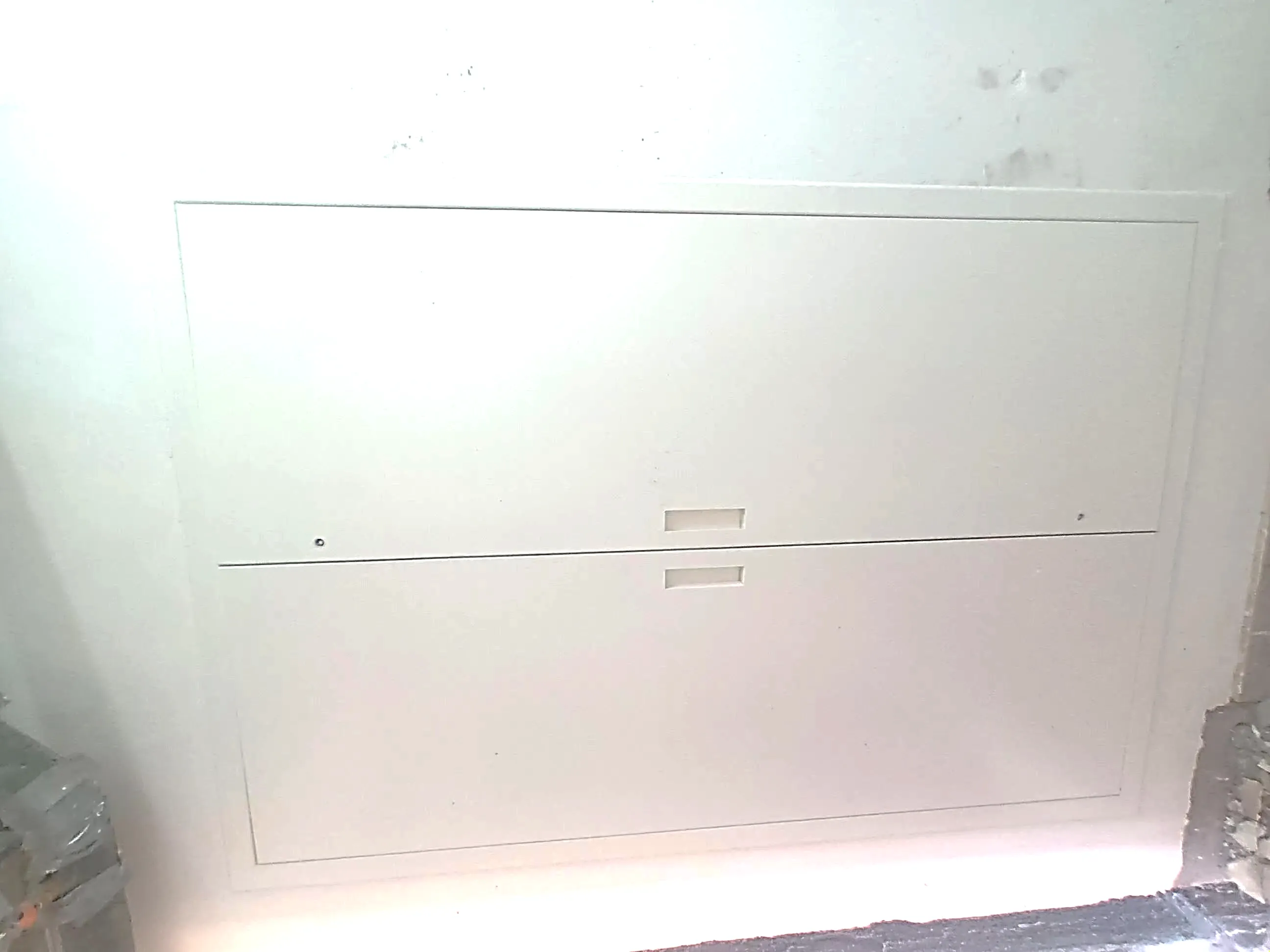 Plumbing and Electrical Shaft Door Installation work in progress
