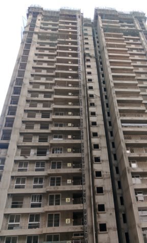 Tower D Above terrace floor concrete works in progress.