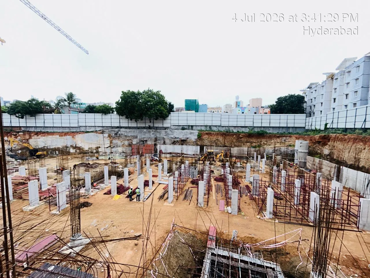 Excavation works completed Foundation works is in progress